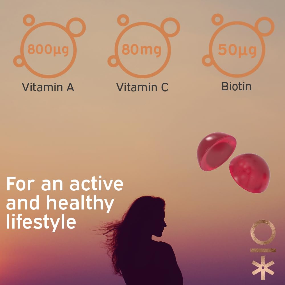 Nutriburst - Vegan Collagen Revive Gummies - Biotin (100µg), Hyaluronic Acid (100mg) + Vitamin C (80mg) Nutriburst