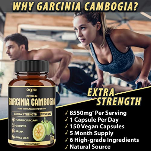Premium Garcinia Cambogia 20:1 Extract Capsules 8550 mg - with Green Tea, Arjuna agobi
