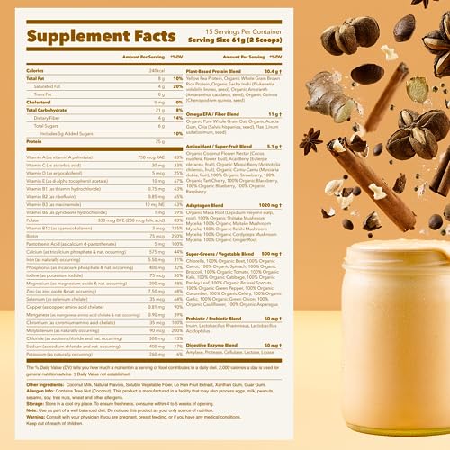 Ka’Chava All-In-One Nutrition Shake Blend, Chai, 85+ Superfoods, Nutrients & Plant-Based Ka'Chava