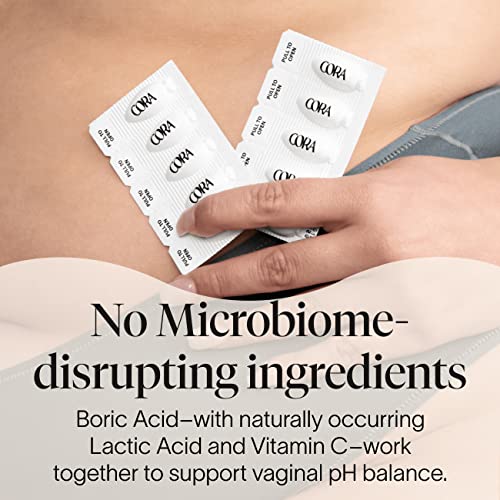 Cora Boric Acid Suppositories | Vaginal Suppository | pH Balance | Prevent Imbalance and Irregular Odor
