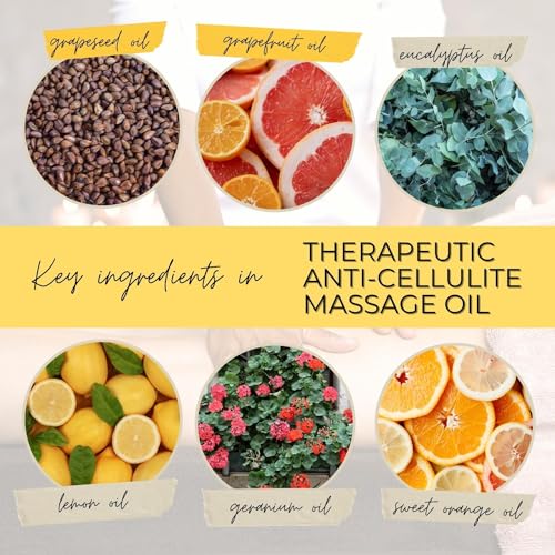 Essentially KateS Anti Cellulite Massage Oil 8 Fl Oz - Helps Break Down Fat Cells in Hip Essentially KateS