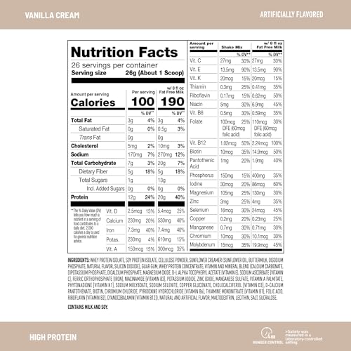 SlimFast High Protein Meal Replacement Powder, 26 Servings, Advanced Nutrition SlimFast