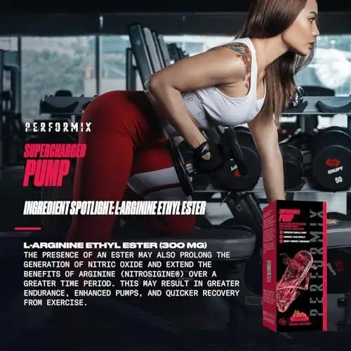 PERFORMIX Supercharged Pump - Nitrosigine® and Betaine Pre Workout Supplement - Muscle Pump Accelerator with Arginine Ethyl Ester - Endurance and Strength Booster for Hardcore Traning (80 Capsules)