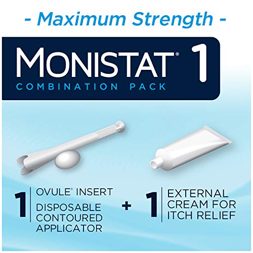 MONISTAT 1-Dose Yeast Infection Treatment, 1 Ovule Insert & External Itch Cream Monistat