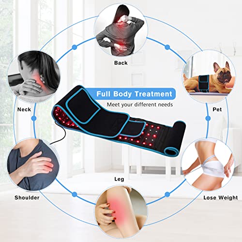 Red Light Therapy Near Infrared Light Therapy Wrap Belt for Body with Timer for Waist Back Shoulder AKYSUN