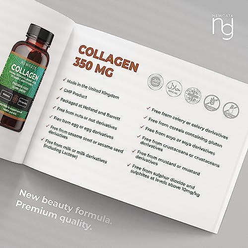 Newgate Labs Marine Collagen 350mg with Hyaluronic Acid, Vitamin C & Vitamin E Newgate Labs