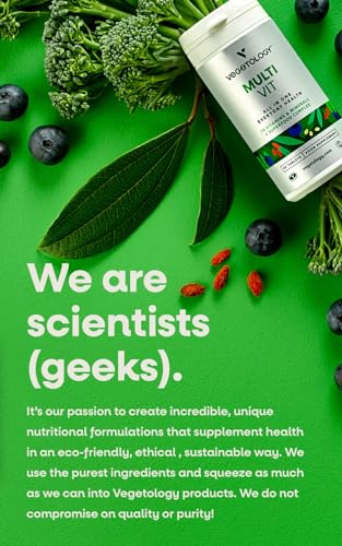 Vegetology MultiVit Vegan Multivitamins w/26 Vitamin & Mineral Supplements Vegetology