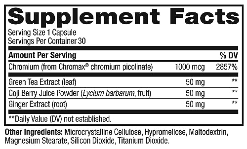 OLLY Combat Cravings, Metabolism & Energy Support Supplement,1000 mcg Chromium OLLY