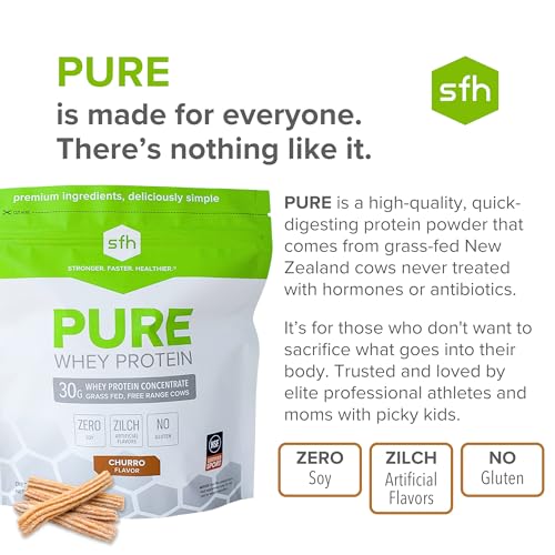 SFH Pure Whey Protein Powder Best Tasting 100% Grass Fed Whey | All Natural SFH