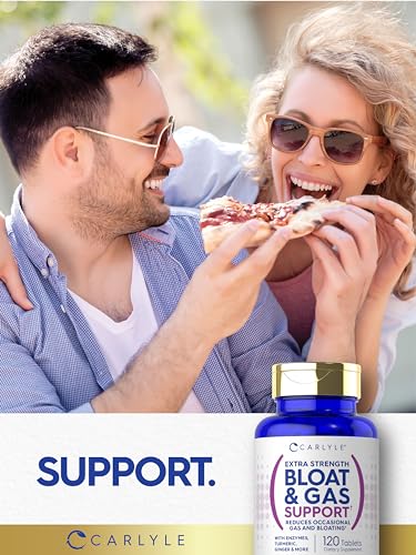 Carlyle Bloat & Gas Support for Men & Women | 120 Tablets | Extra Strength Pills | Supplement Carlyle