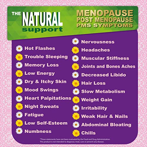 Menopause Supplement for Women FEMINELLE Original Formula - 1 Month Supply Fast PMS & Menopause Relief Feminelle