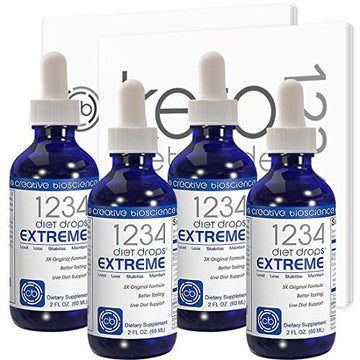 Creative Bioscience 1234 Diet Drops Extreme, 2 Fl Oz (4 Pack)
