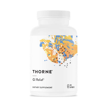 Thorne GI Relief - Digestion Supplement Supports Gut Health & Bloating Relief - Made with Marshmallow Root Extract & Digestive Enzymes - 180 Capsules - 90 Servings Thorne