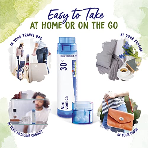 Boiron Nux Vomica 30C Homeopathic Medicine for Hangover Relief, Upset Stomach, Nausea Boiron