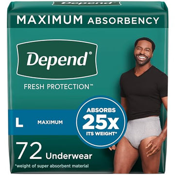 Depend Fresh Protection Adult Incontinence Underwear for Men Depend