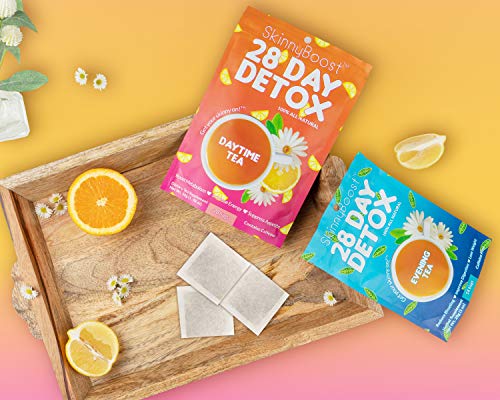 SkinnyBoost - Detox Tea Power Kit-1 - Daytime Tea (28 Bags) 1 Evening Detox Tea (14 Bags) SkinnyBoost