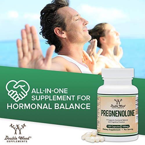 Pregnenolone 100mg per Serving (Converted to Progesterone to Boost Progesterone Double Wood Supplements