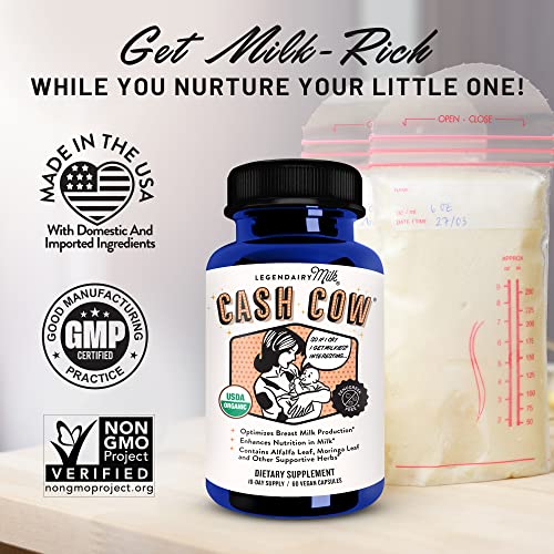 Legendairy Milk Cash Cow Lactation Supplement, Moringa, Alfalfa, and Goat's Rue Legendairy Milk