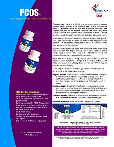 PCOS-Polycystic Ovarian- Estrogen and Progesterone Balance (Caps 60 ct) Vitalee Nanomed