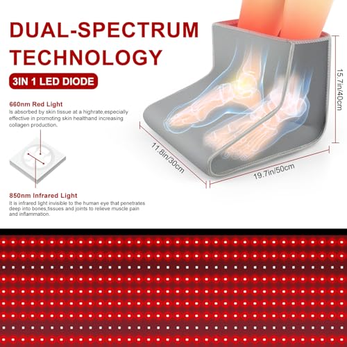 Red Light Therapy for Foot - Red Light Therapy Wrap, Near Infrared Red Light Therapy Device icerattletra