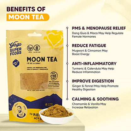 Yogi Super Foods Moon Tea for Women's Cycle Support, PMS & Menopause Relief