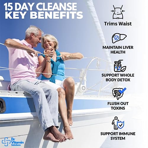 Professional Detox Cleanse for Weight Loss and Belly Fat, 15 Day Colon Cleanse, Body Detox DR VITAMIN SOLUTIONS