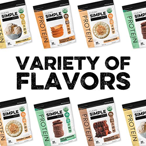 Clean Simple Eats Chocolate Brownie Batter Whey Protein Powder, Natural Sweetened Clean Simple Eats