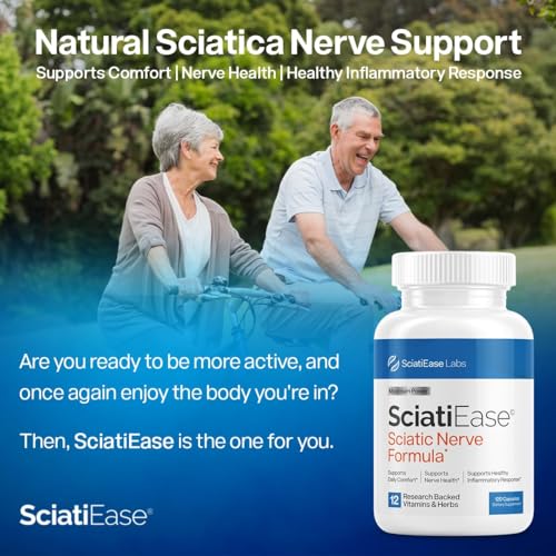 SciatiEase Sciatic Nerve Health Support - Sciatic Nerve Supplement with Pea, Vitamin B SciatiEase