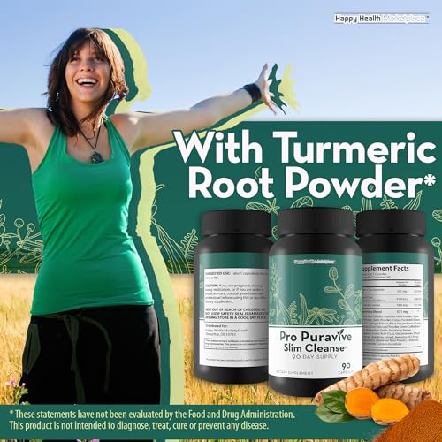 Pro Puravive Slim Cleanse - 90 Day Supply - Our Best Gentle Full Body Detox Cleanse Happy Health Marketplace