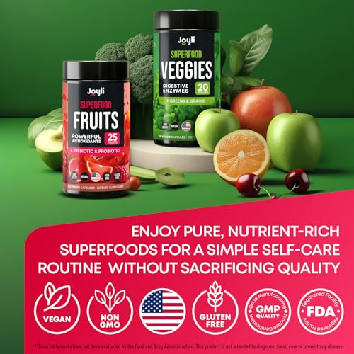 Fruits and Veggies Supplement - High Fiber Supplement for Immunity, Gut & Energy JOYLI Nutrition