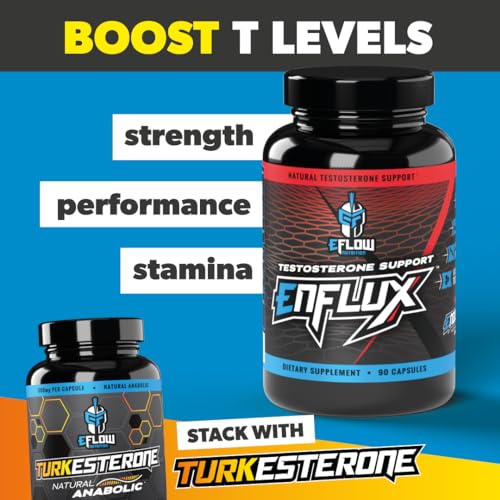 eFlow Nutrition Enflux Natural T Support with KSM-66 Ashwagandha - Supplement eFlow Nutrition