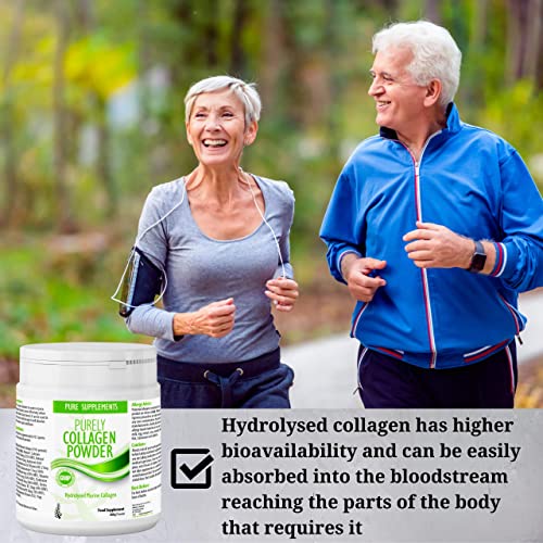 Collagen Powder Marine Supplement | Hydrolyzed Protein peptides with Hyaluronic Acid Vitamin C Biotin etc for Women Men Pure Food Supplements