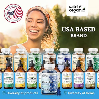 Wild & Organic Glutathione Gummies - Reduced Glutathione for Liver Cleanse & Antioxidants Wild & Organic