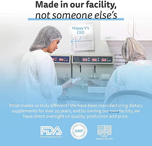 Happy v Dr. Formulated Vaginal Probiotics for Women, Clinically Proven Womens Probiotic Happy v