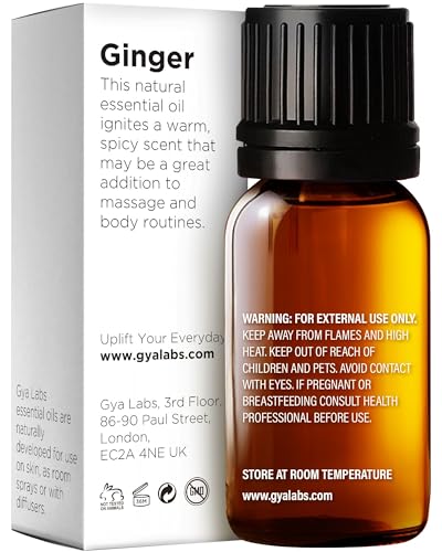 Gya Labs Ginger Oil for Comfort - Natural Ginger Essential Oil for Massage Oil - Ginger Oil Gya Labs
