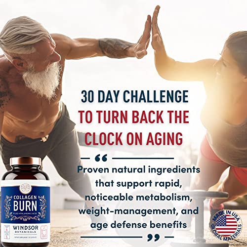 Thermogenic Multi Collagen Burn Capsules - Hydrolyzed Multi Collagen Complex Types WINDSOR BOTANICALS