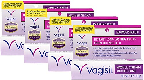 Vagisil Medicated Anti-Itch Creme Maximum Strength - 1oz, Pack of 5 Vagisil