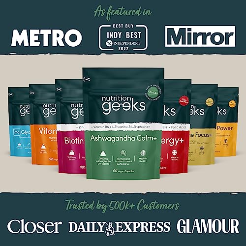 Ashwagandha KSM 66 Complex - 3000mg Enhanced with Amino Acids & Vitamin B6 Nutrition Geeks