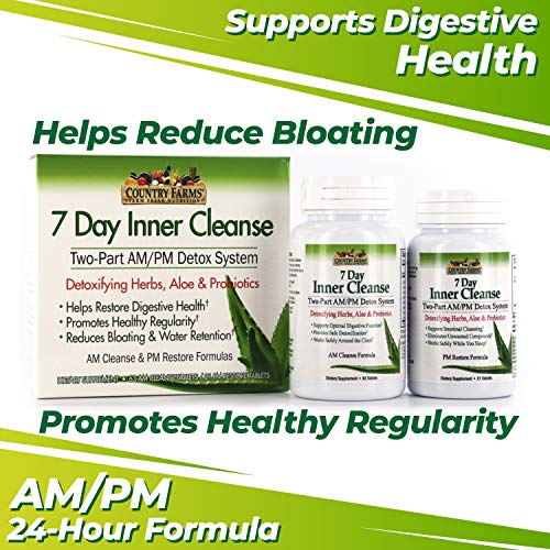 COUNTRY FARMS 7 Day Inner Cleanse, AM/PM Detox System, Detoxifying Herbs COUNTRY FARMS