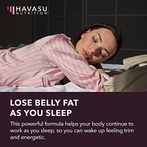 HAVASU NUTRITION Night Time Fat Burner Weight Loss Pills for Women | Appetite Suppressant for Weight Loss (+ Vitamin D, 60 Count)