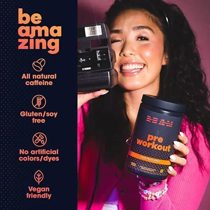 BEAM Pre-Workout Powder | Vegan Energy Booster Powdered Drink with All-Natural BEAM
