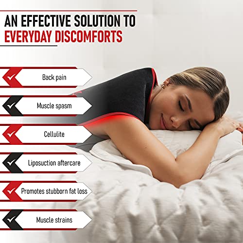 LuminousRLT Red Light Therapy Pad, Adjustable Infrared Light Therapy Back Wrap