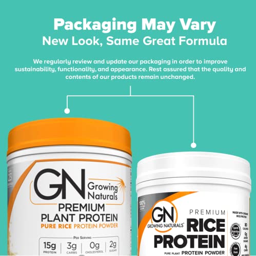 Growing Naturals | Vanilla Rice Powder 15g Plant Protein | 2.8G BCAA, Low-Carb Growing Naturals
