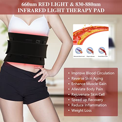 Red Light Therapy Belt, Infrared Light Therapy Wrap Red Light Therapy Device for Body, Pain Relief Jitesy
