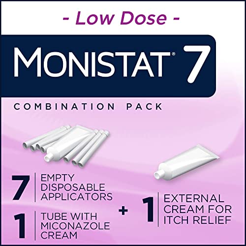 Monistat 7 Day Yeast Infection Treatment for Women, 7 Miconazole Cream Applications with Disposable Monistat