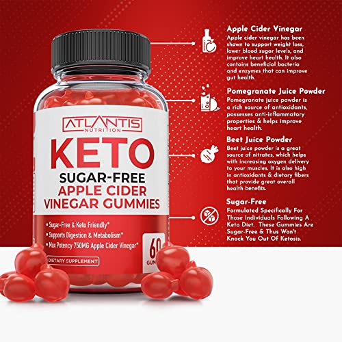 Sugar-Free Keto ACV Gummies for Weight Loss - Apple Cider Vinegar Keto ACV Gummies Atlantis Nutrition