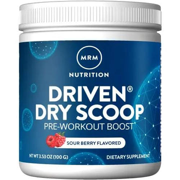 MRM Nutrition Driven Dry Scoop Pre-Workout Powder| Sour Berry Flavored| Pure Ingredients