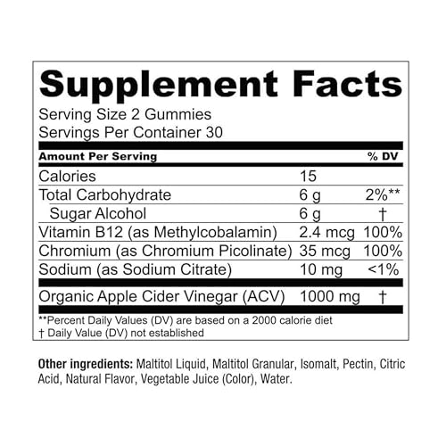 Essential Elements Zero-Sugar ACV Apple Cider Vinegar Gummies from “The Mother” Essential Elements