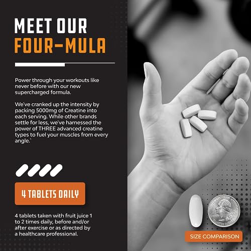 High Strength Tri Phase Creatine Pills - Muscle Mass Gainer and Muscle Recovery Creatine Natures Craft