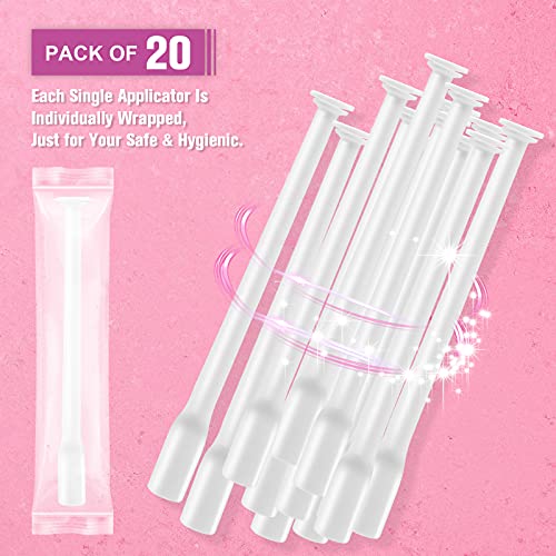 Nieteyrue 20-Packs Suppository Applicators for Women, Disposable, Individually Wrapped Nieteyrue